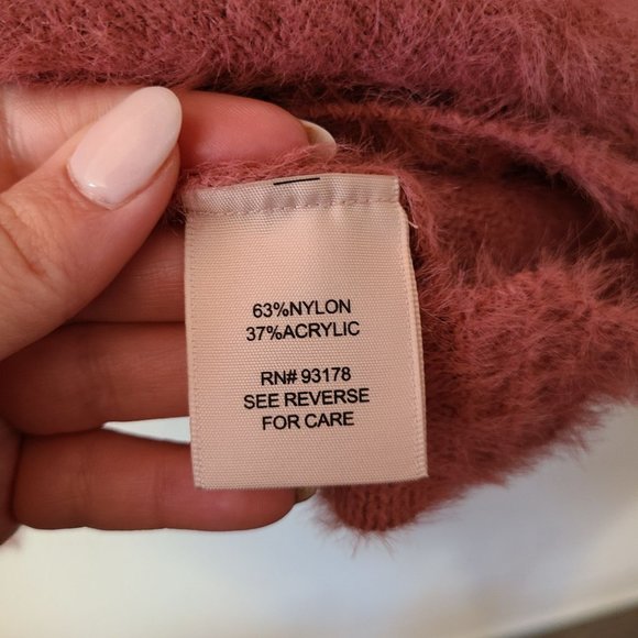 Philosophy US Women's Size 1X Hooded Eyelash Sweater Mountain Rose NEW - Picture 8 of 11